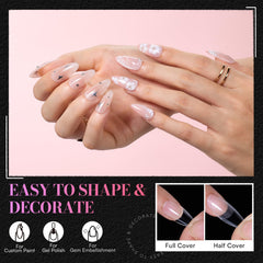 Makartt tips applied to a natural nail showing realistic salon result