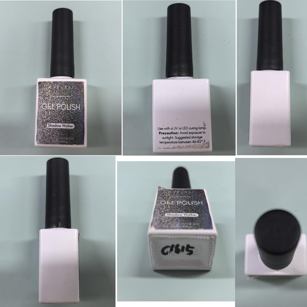 Makartt nails finished with glossy top coat showing intense holo depth benefit