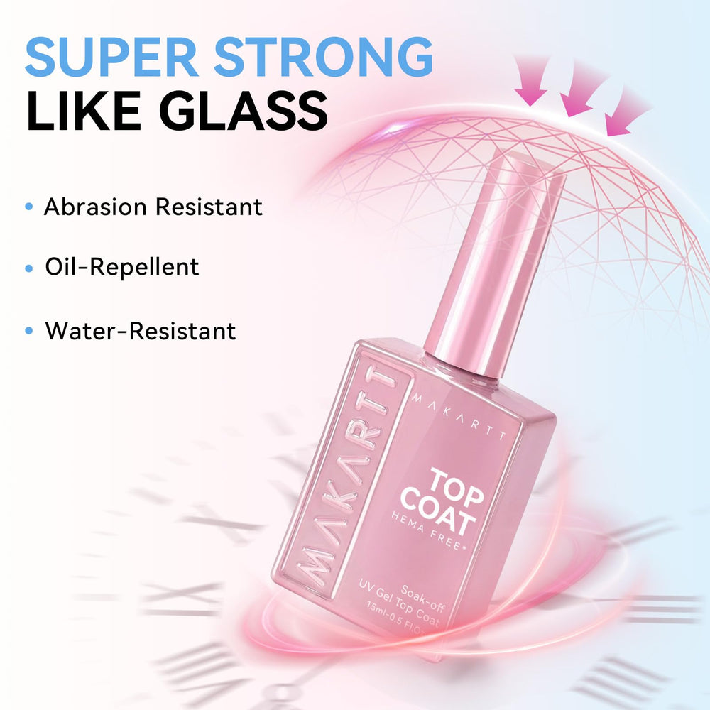 Makartt top coat label with SGS mark highlighting tested, lower-toxin formula