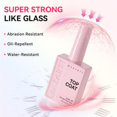 Makartt on manicured fingernails showing durable high-shine benefit