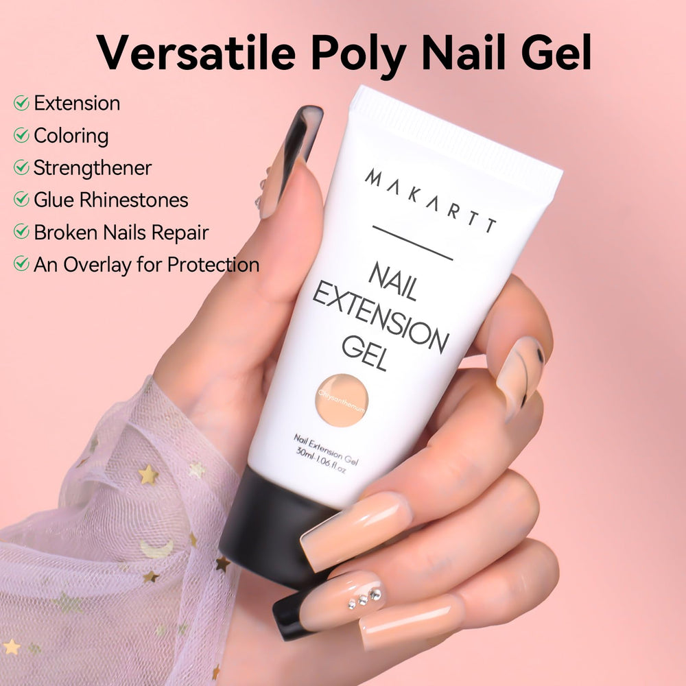 Makartt tube open close-up displaying thick poly gel texture for controlled sculpting