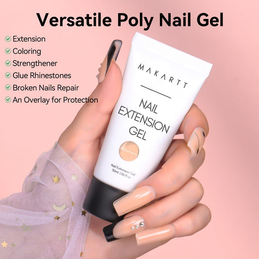Makartt tube open close-up displaying thick poly gel texture for controlled sculpting