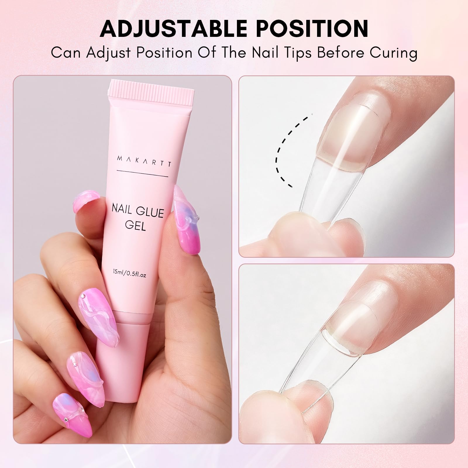 Makartt curing gel under UV lamp for durable long-lasting hold