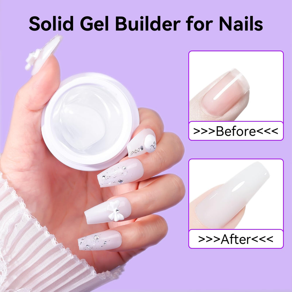 Makartt white 3d gel used to form an extension for durable length