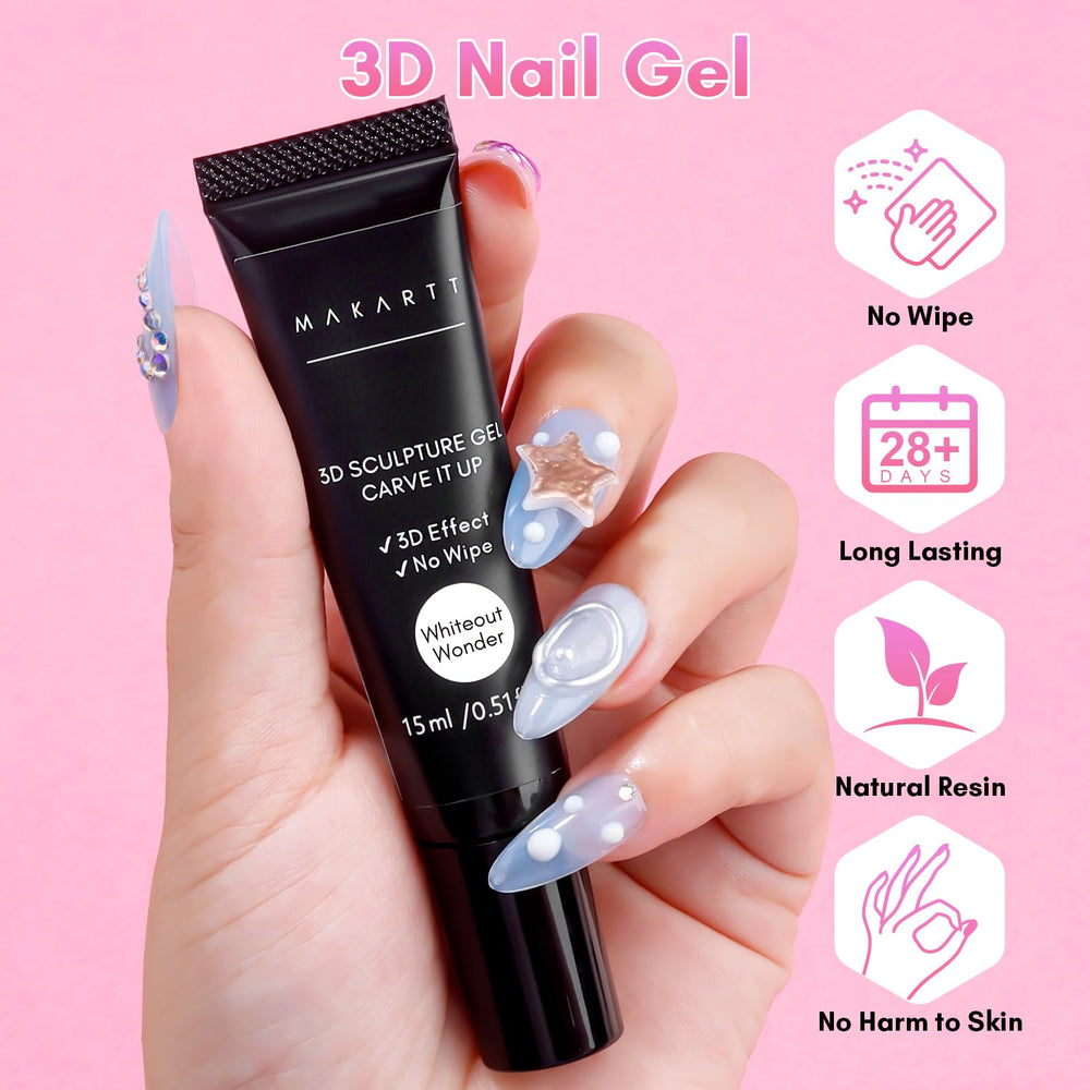 Makartt gel texture closeup highlighting smooth consistency for clean 3D shapes
