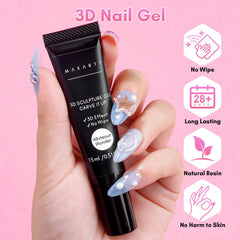 Makartt gel texture closeup highlighting smooth consistency for clean 3D shapes
