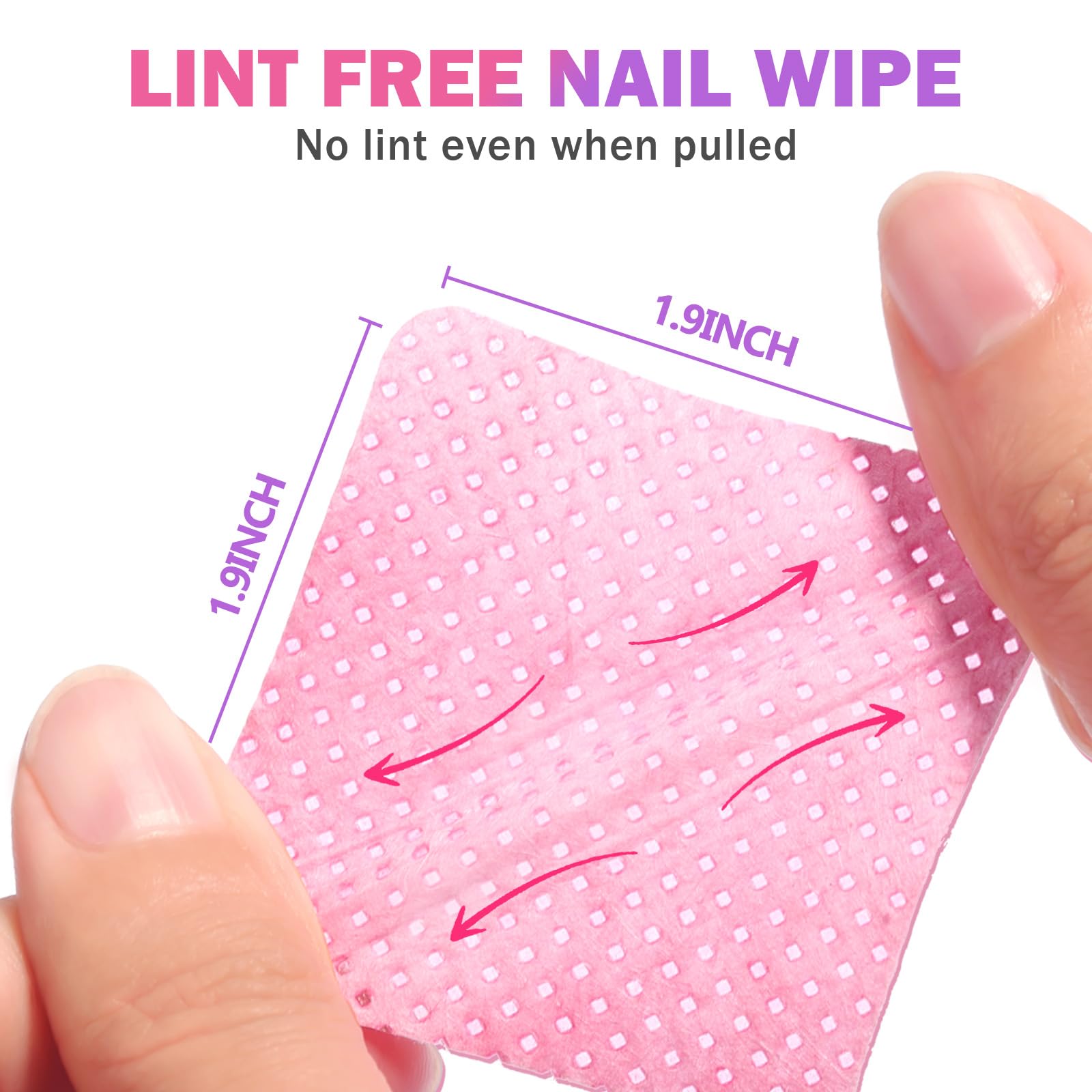 Makartt wipe absorbing acetone drop, demonstrates fast gel polish removal