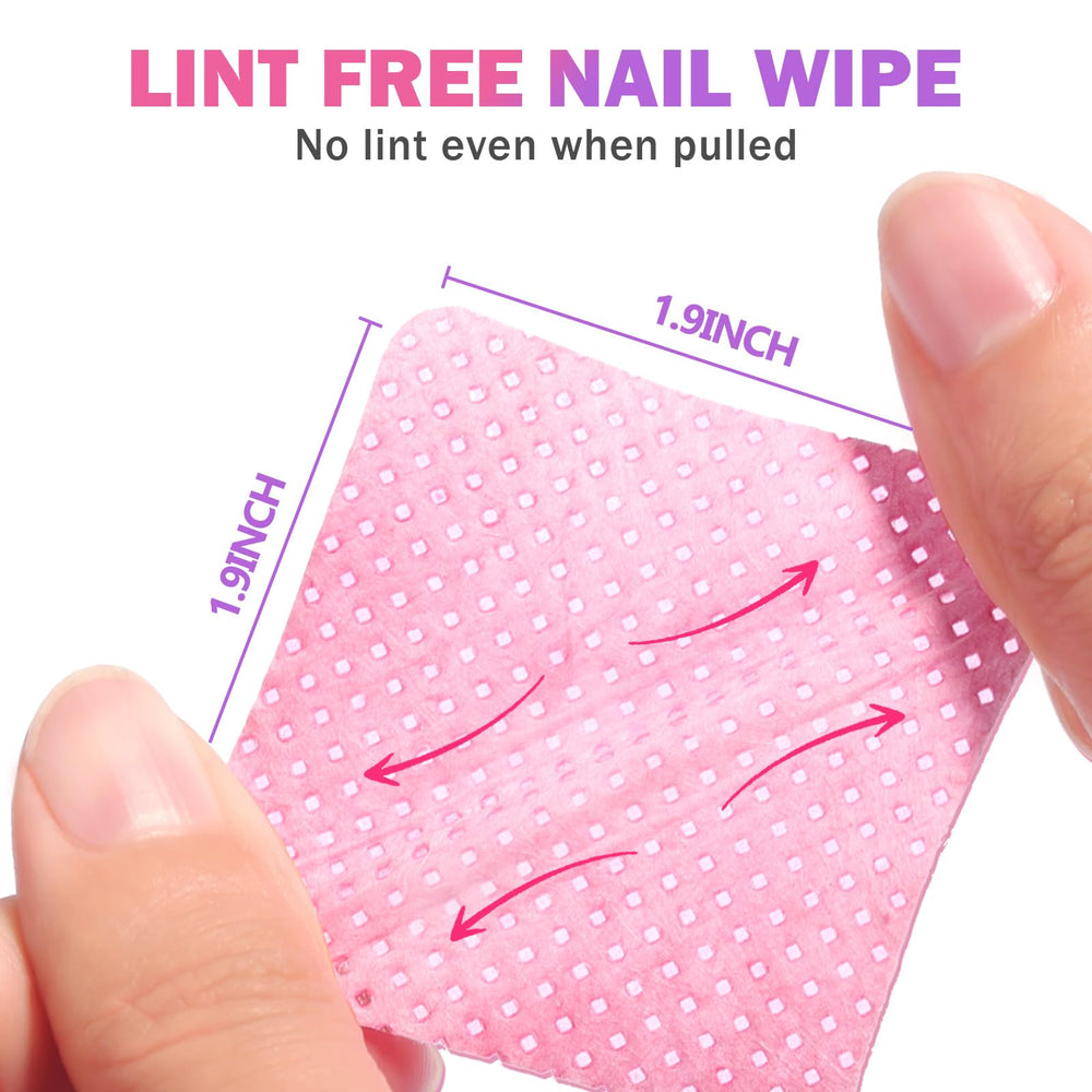 Makartt wipe absorbing acetone drop, demonstrates fast gel polish removal