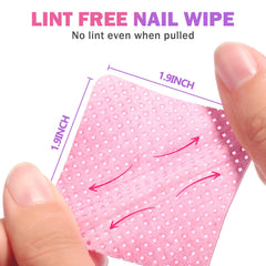 Makartt wipe absorbing acetone drop, demonstrates fast gel polish removal