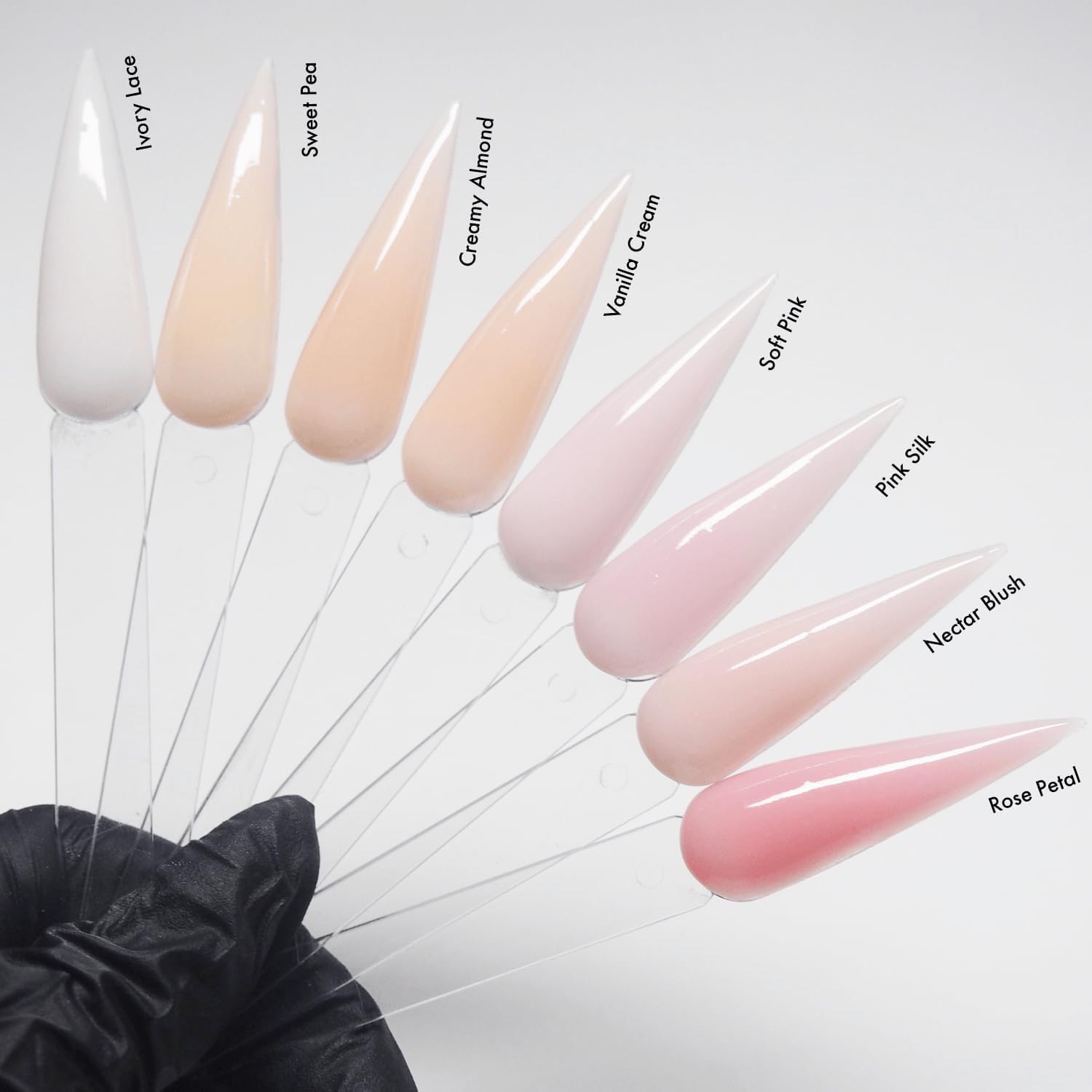 MakarttPro pink pearl mixed with clear acrylic illustrating custom color mixing benefit