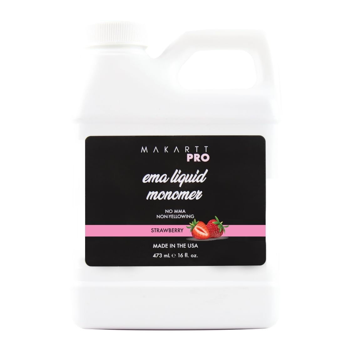 MakarttPro front packaging showing 16oz bottle and strawberry scent benefit