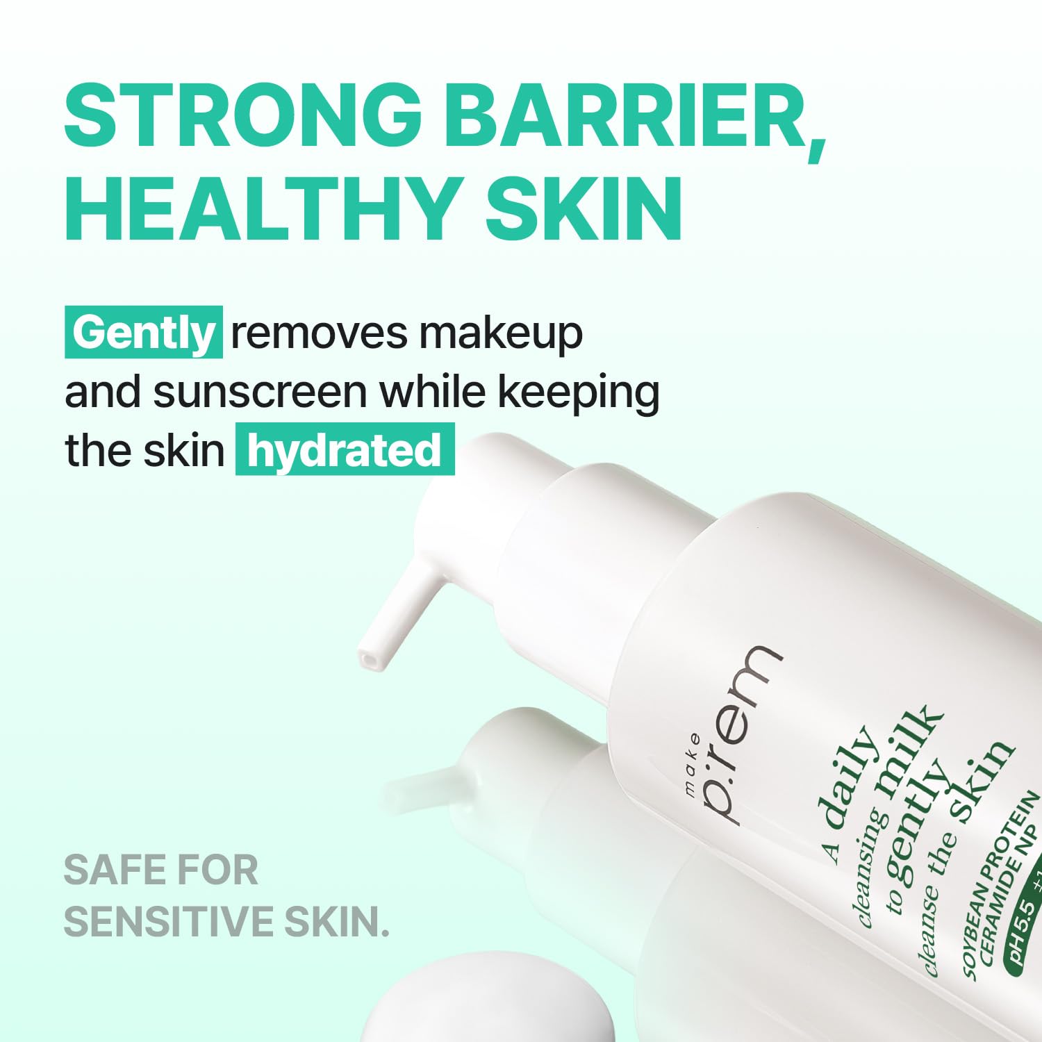 MAKE P:REM pump dispensing cleanser for controlled, hygienic use