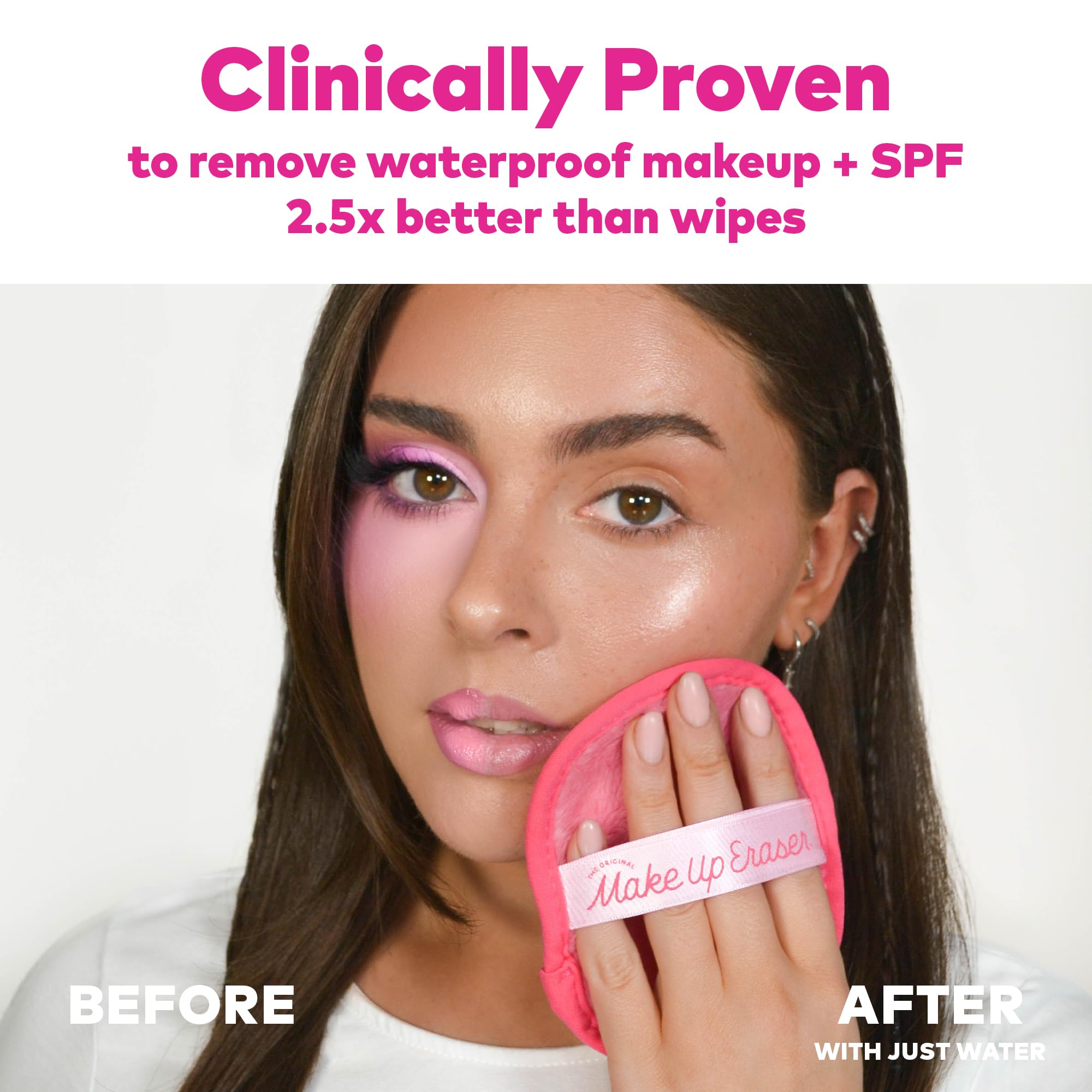 MakeUp Eraser short fiber close-up revealing dense microfiber texture for deep removal
