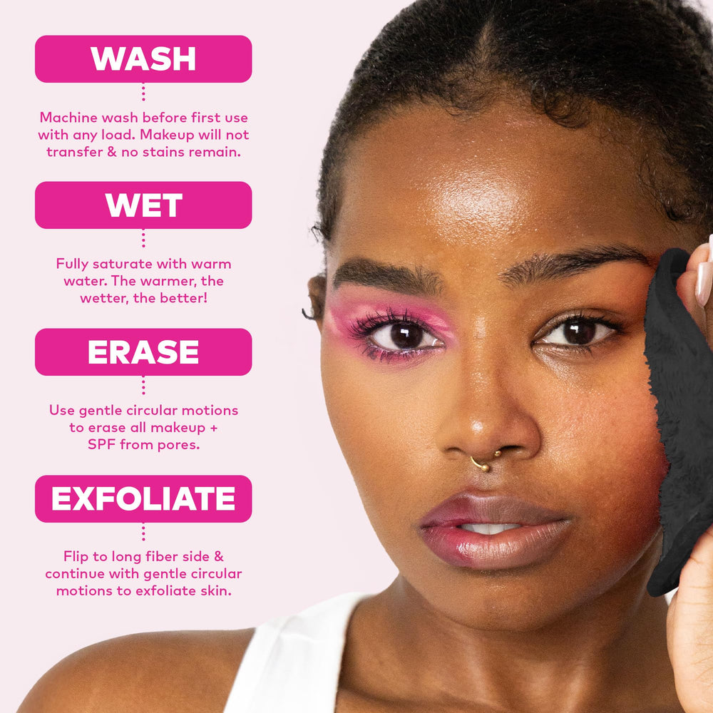 MakeUp Eraser Mini PRO label and tag detail showing brand authenticity and care benefit