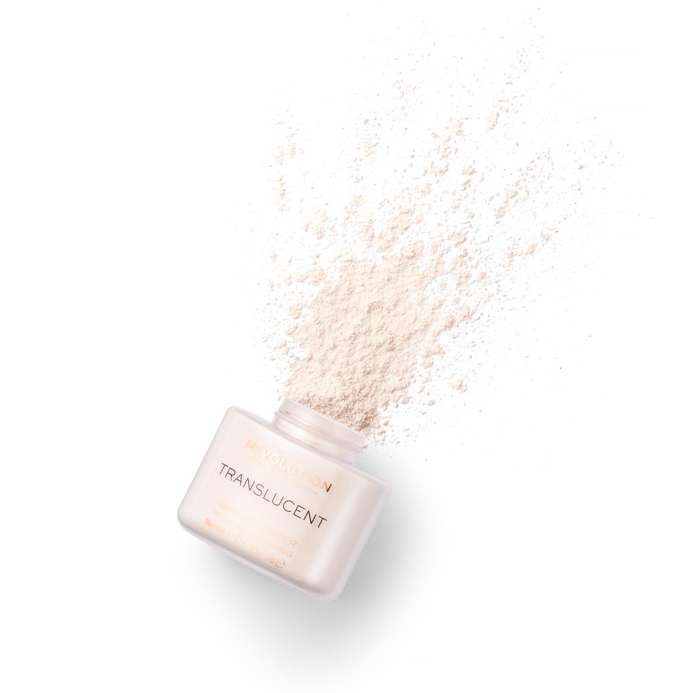 Makeup Revolution label close-up highlighting vegan, cruelty-free formula benefits