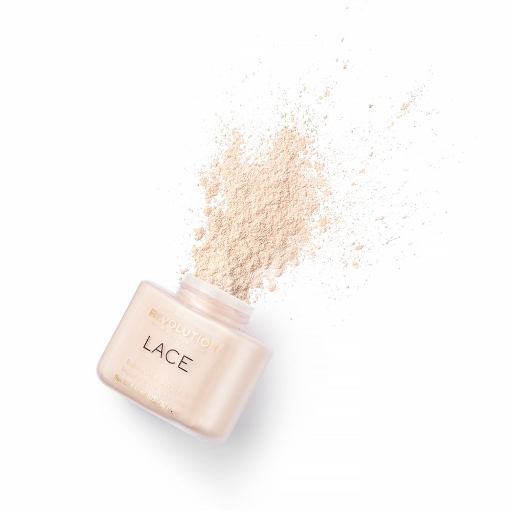 Makeup Revolution baking with damp sponge showing precision and long-lasting hold
