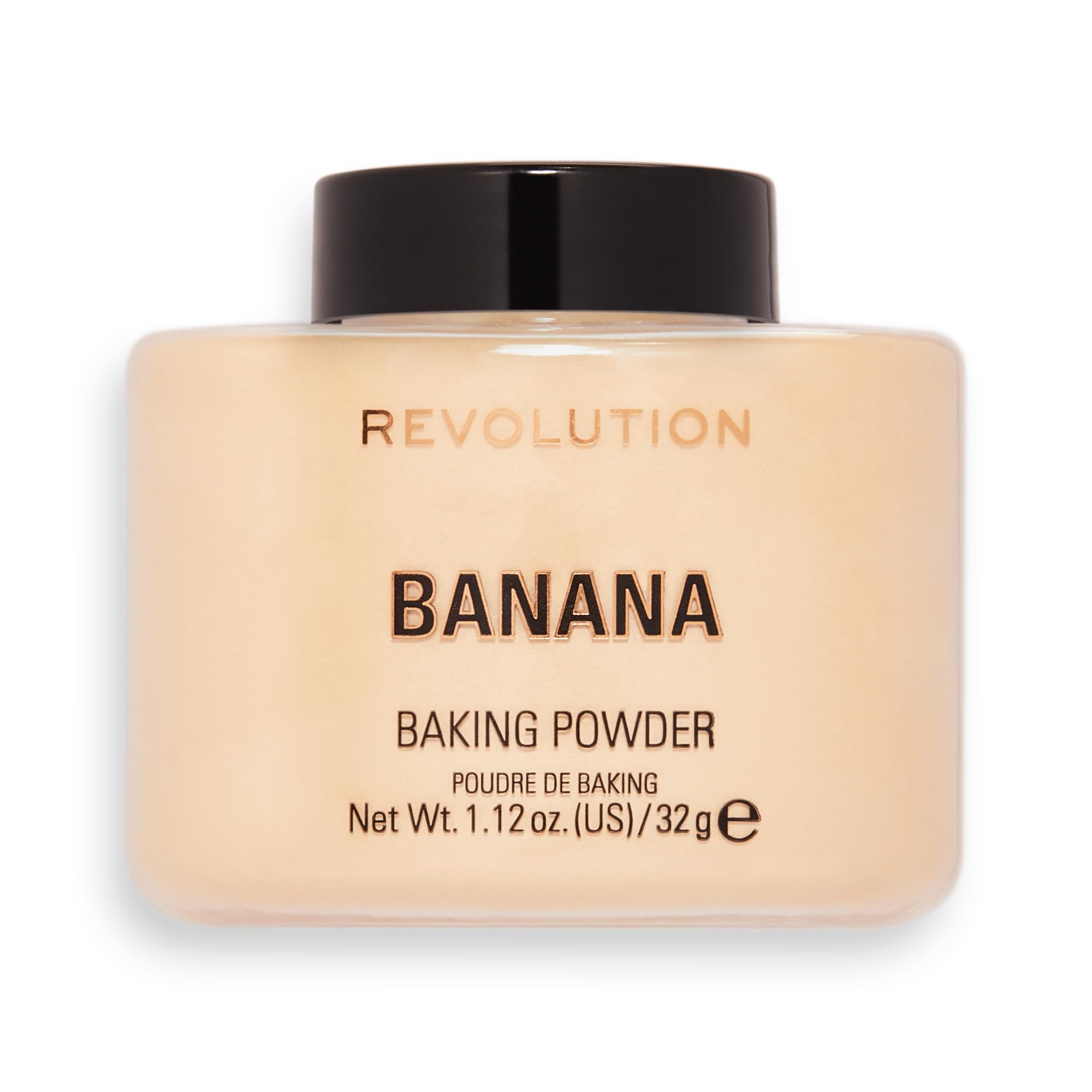 Makeup Revolution powder front packaging showing product name and shade benefits