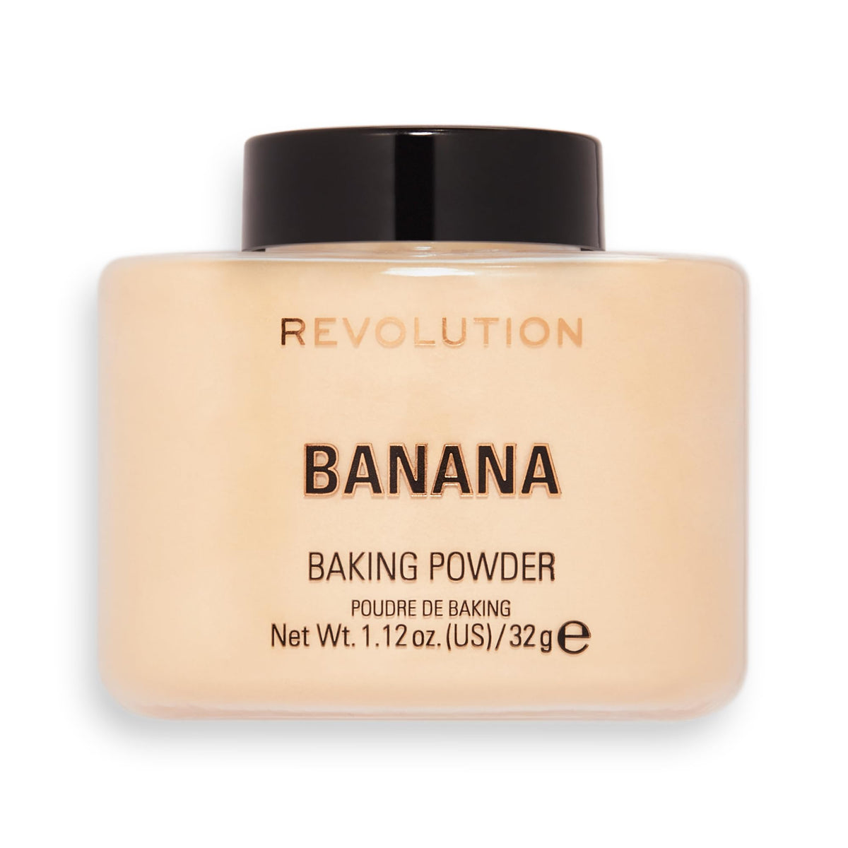 Makeup Revolution powder front packaging showing product name and shade benefits