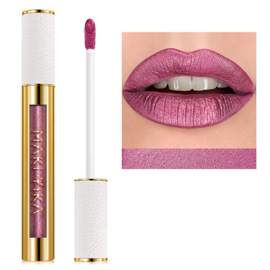 MAKI YIKA front packaging showing glitter tube and BR01 shade benefit gift-ready