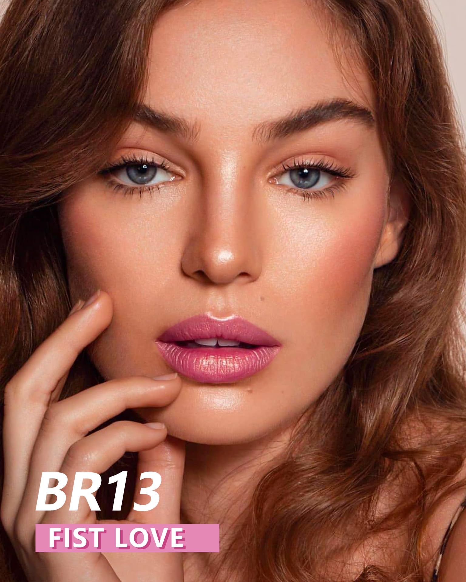 MAKI YIKA texture swipe of metallic pink showing smooth reflective finish benefit buildable coverage