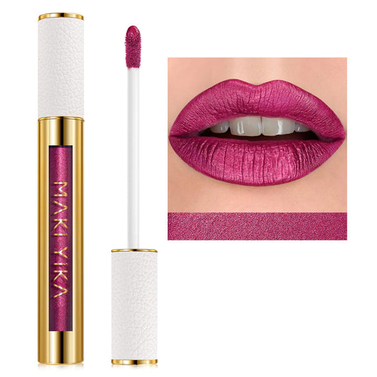MAKI YIKA front packaging showing hot pink metallic tube and elegant design benefit bold presentation