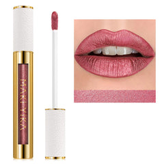 MAKI YIKA front packaging showing red metallic tube and shimmer benefits