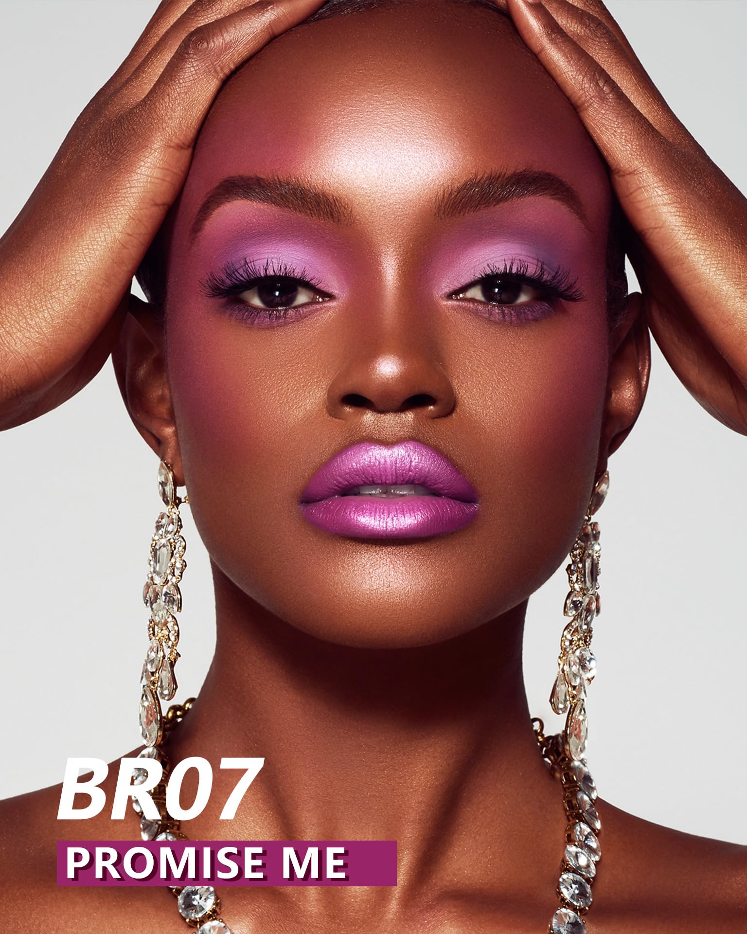 MAKI YIKA texture swipe of lipstick showing pearlescent pigment for rich payoff benefit
