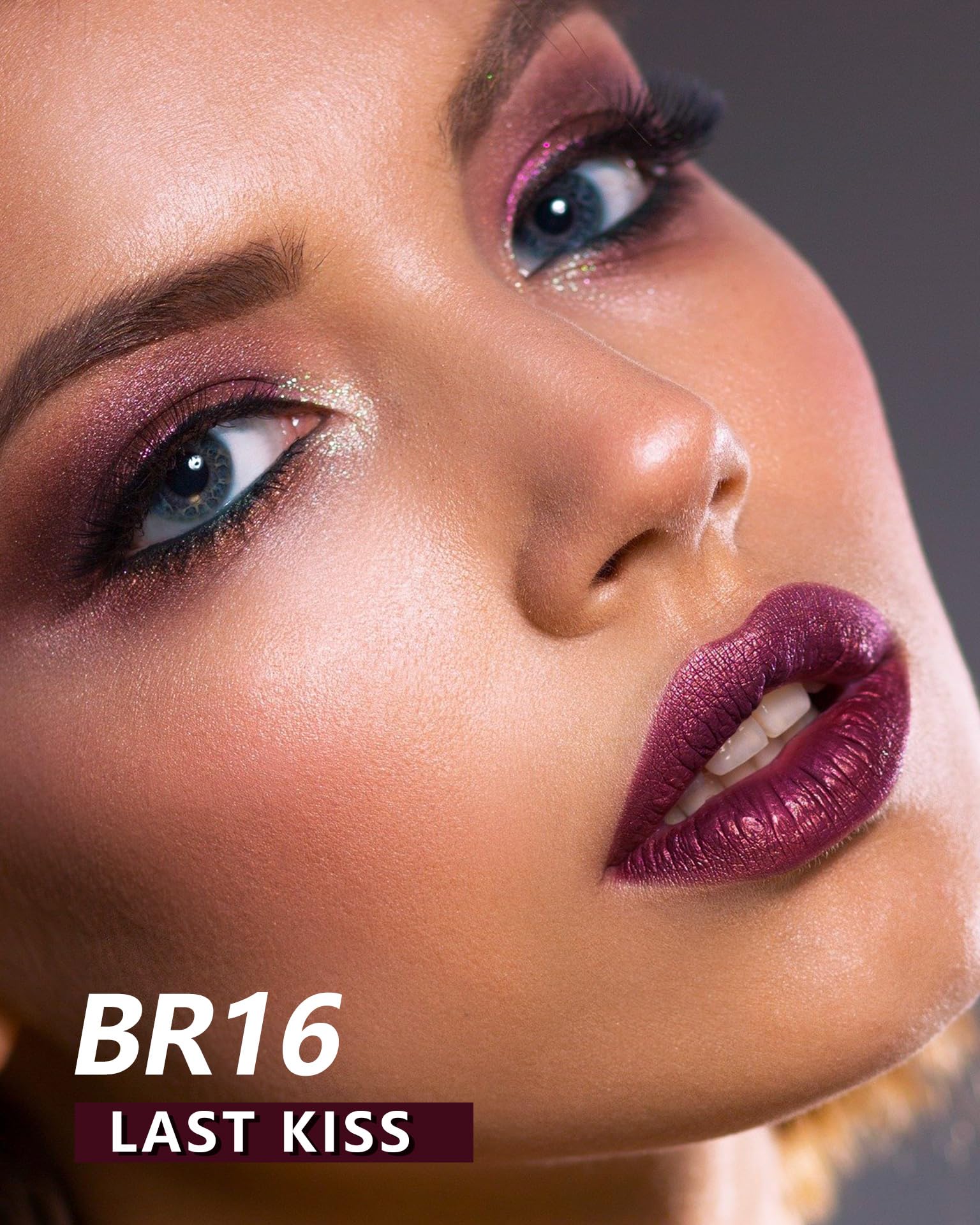 MAKI YIKA lipstick stroke showing pigment payoff and reflective shimmer benefit