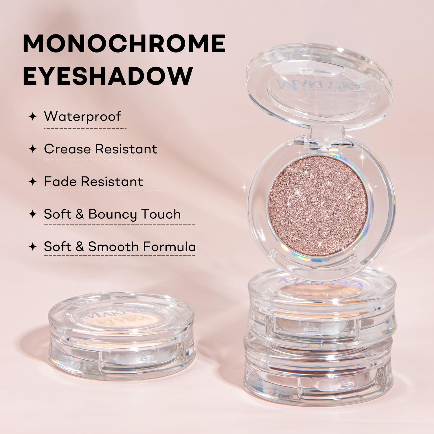 MAKI YIKA brush applying cream shadow on lid for buildable coverage
