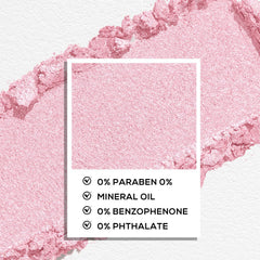 MAKI YIKA close-up shimmer particles of champagne rose showing reflective finish for luminous lids
