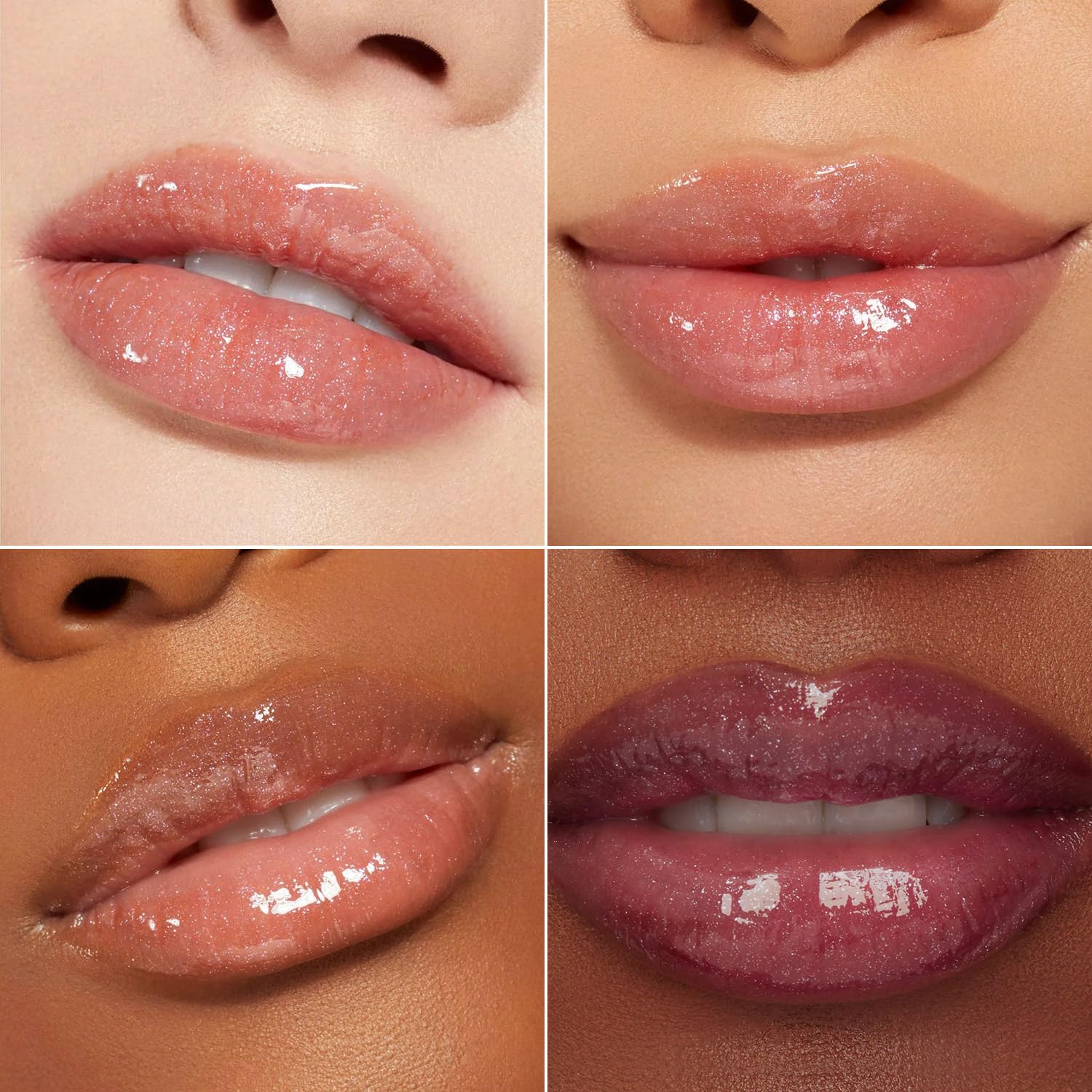 MAKI YIKA clear gloss texture swatch showing glossy hydration benefit