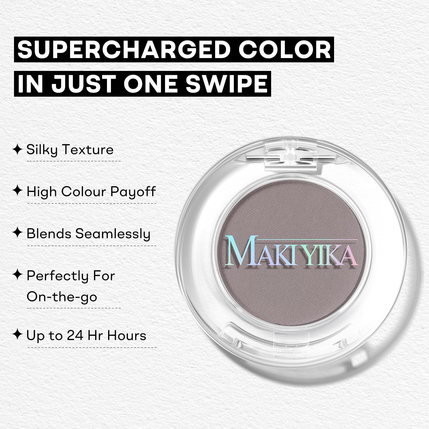 MAKI YIKA closeup matte texture displaying smooth, velvety application and soft finish
