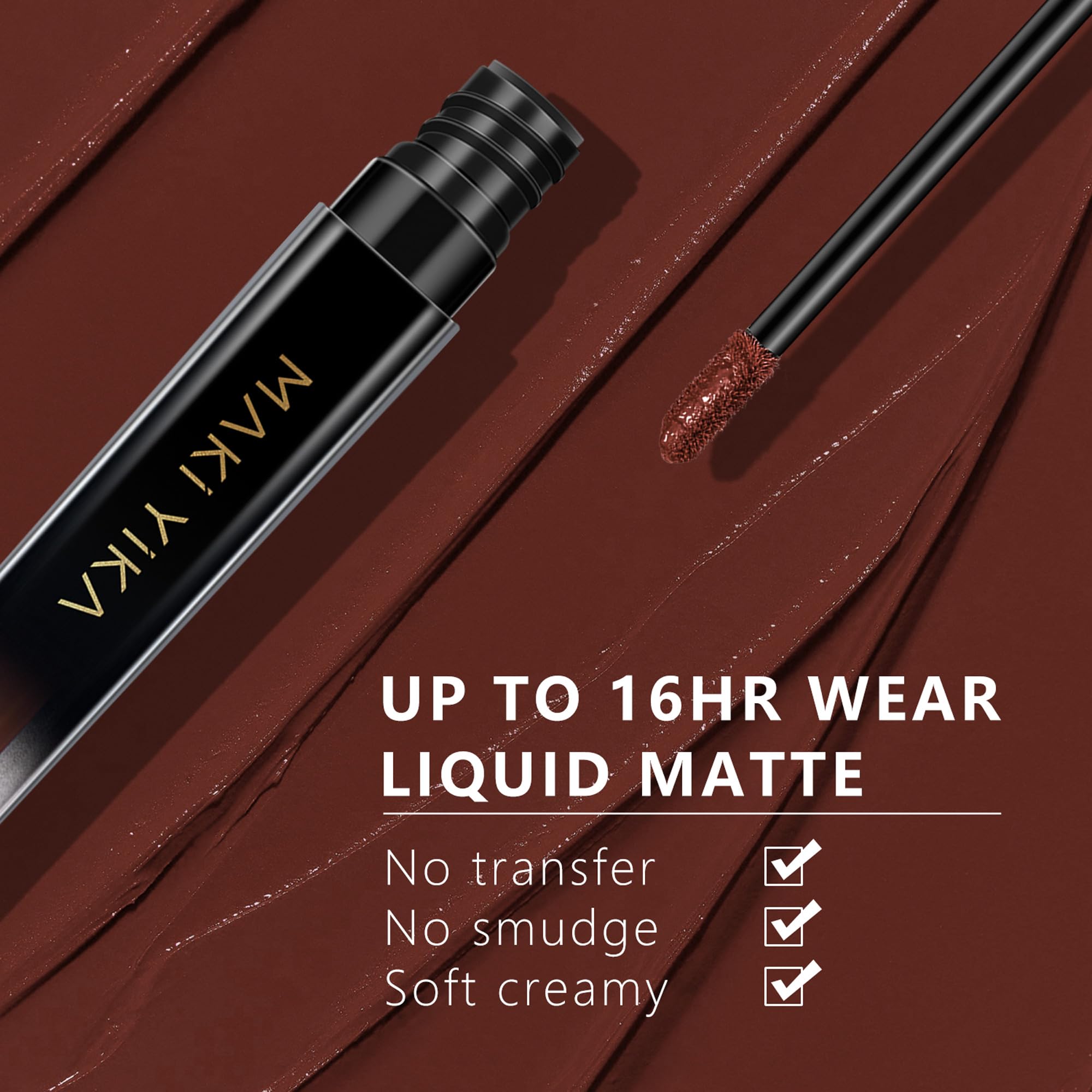 MAKI YIKA applied to lips highlighting smooth matte finish and comfortable wear