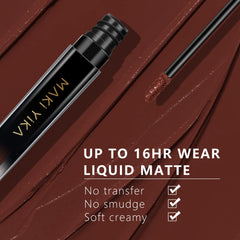 MAKI YIKA applied to lips highlighting smooth matte finish and comfortable wear