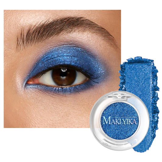 MAKI YIKA front pan view showing deep sea blue shade and sleek compact benefit: travel friendly