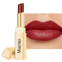 MAKI YIKA lipstick front packaging showing sleek tube and shade MA052 benefit: clear shade identification