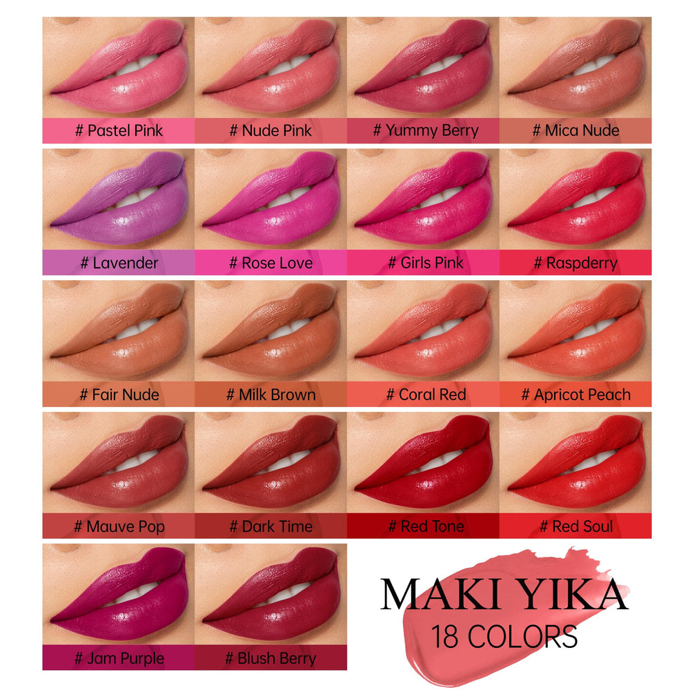MAKI YIKA flatlay in a handbag scene showing convenience for on-the-go touchups