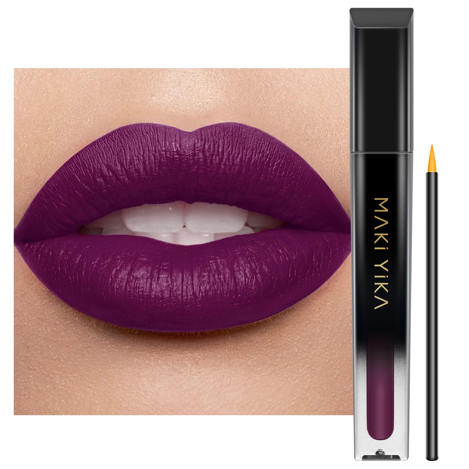 MAKI YIKA front packaging showing gothic plum color and bold coverage