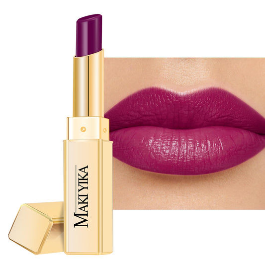 MAKI YIKA front packaging showing Jam Purple shade and glossy finish benefit
