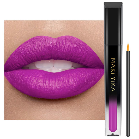 MAKI YIKA front packaging showing Pearl Purple shade for bold wear