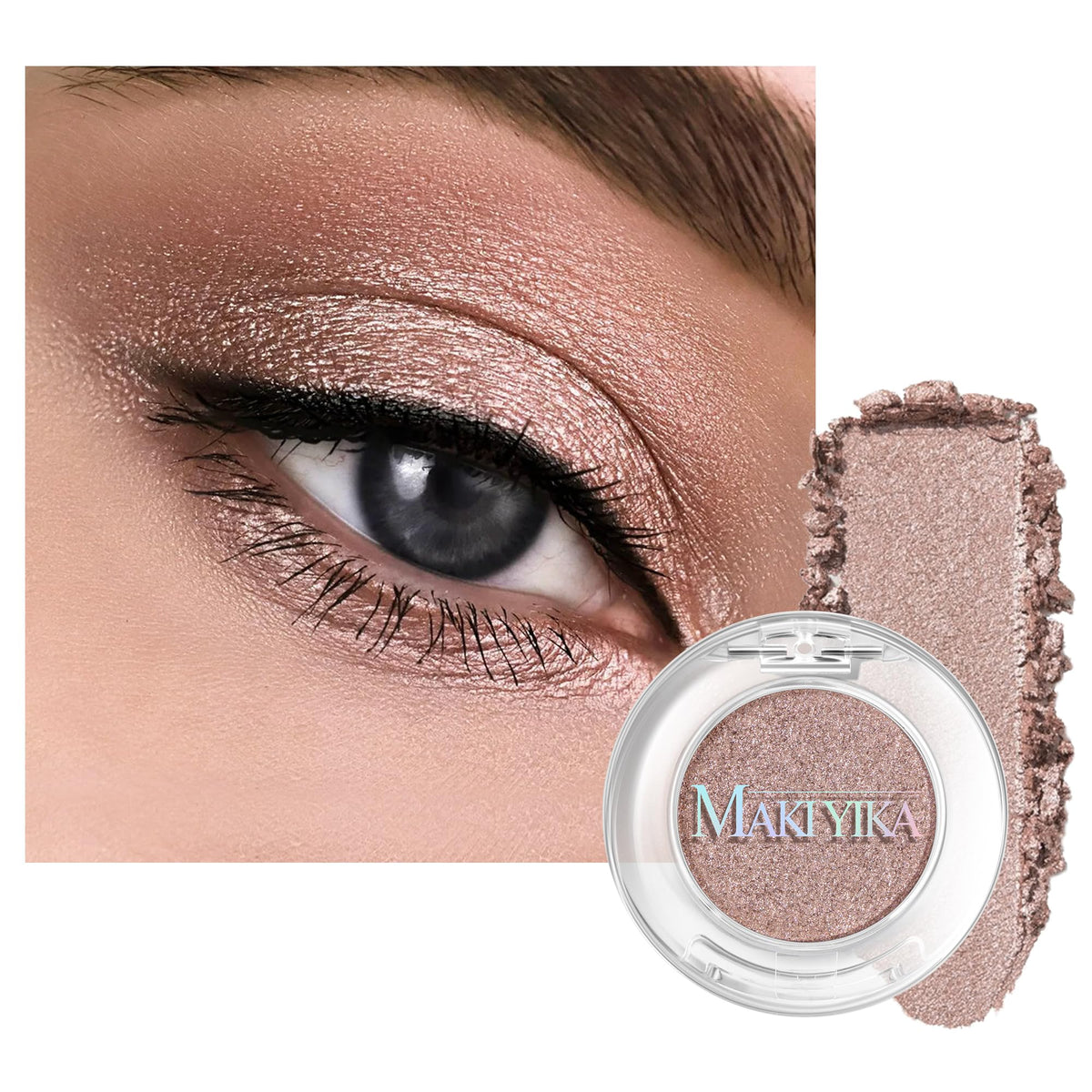 MAKI YIKA front packaging showing taupe crème single, compact and travel-ready