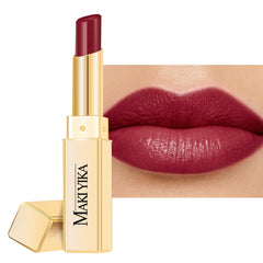 MAKI YIKA front packaging showing wine red tube and glossy finish benefit