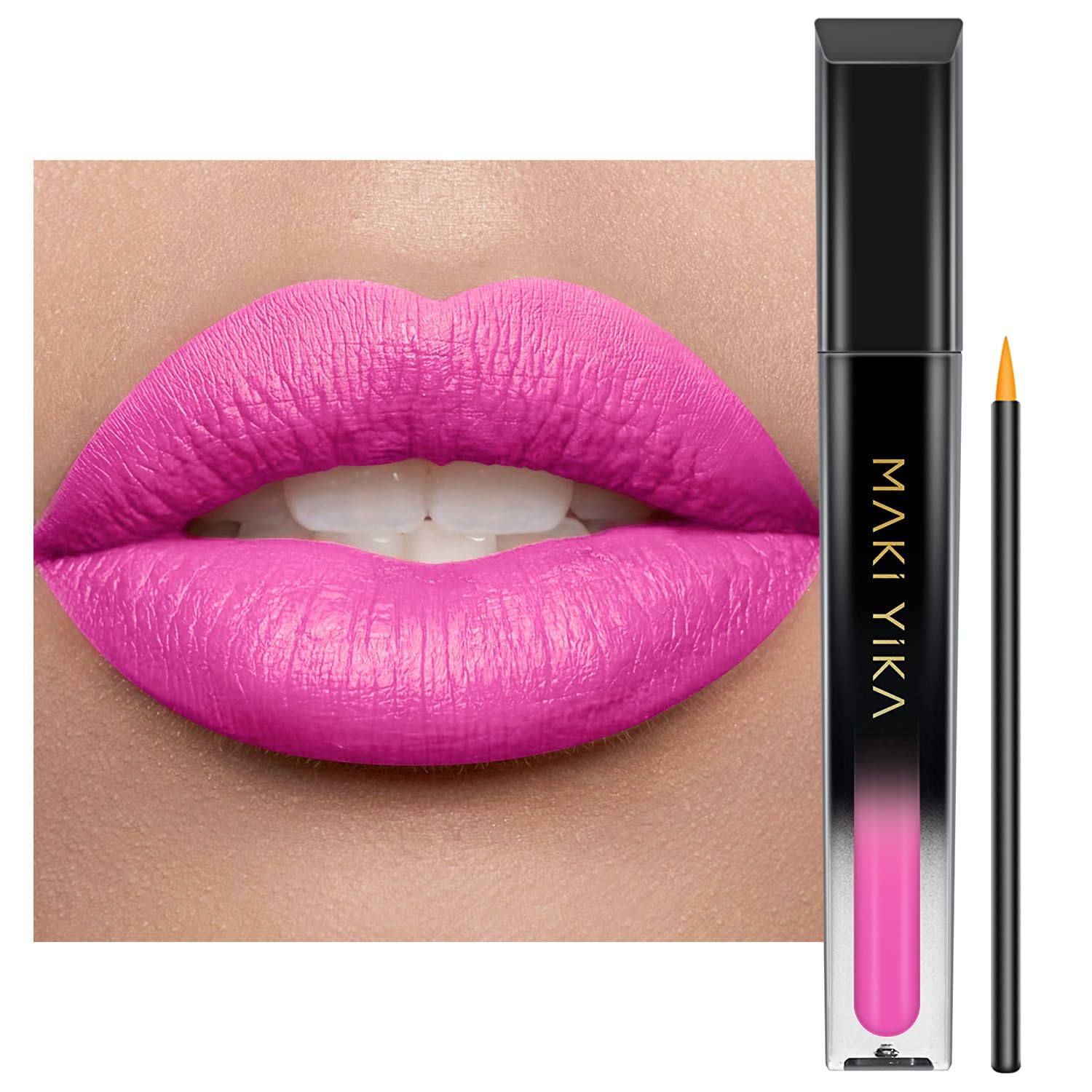 MAKI YIKA front packaging showing pink lipstick benefits