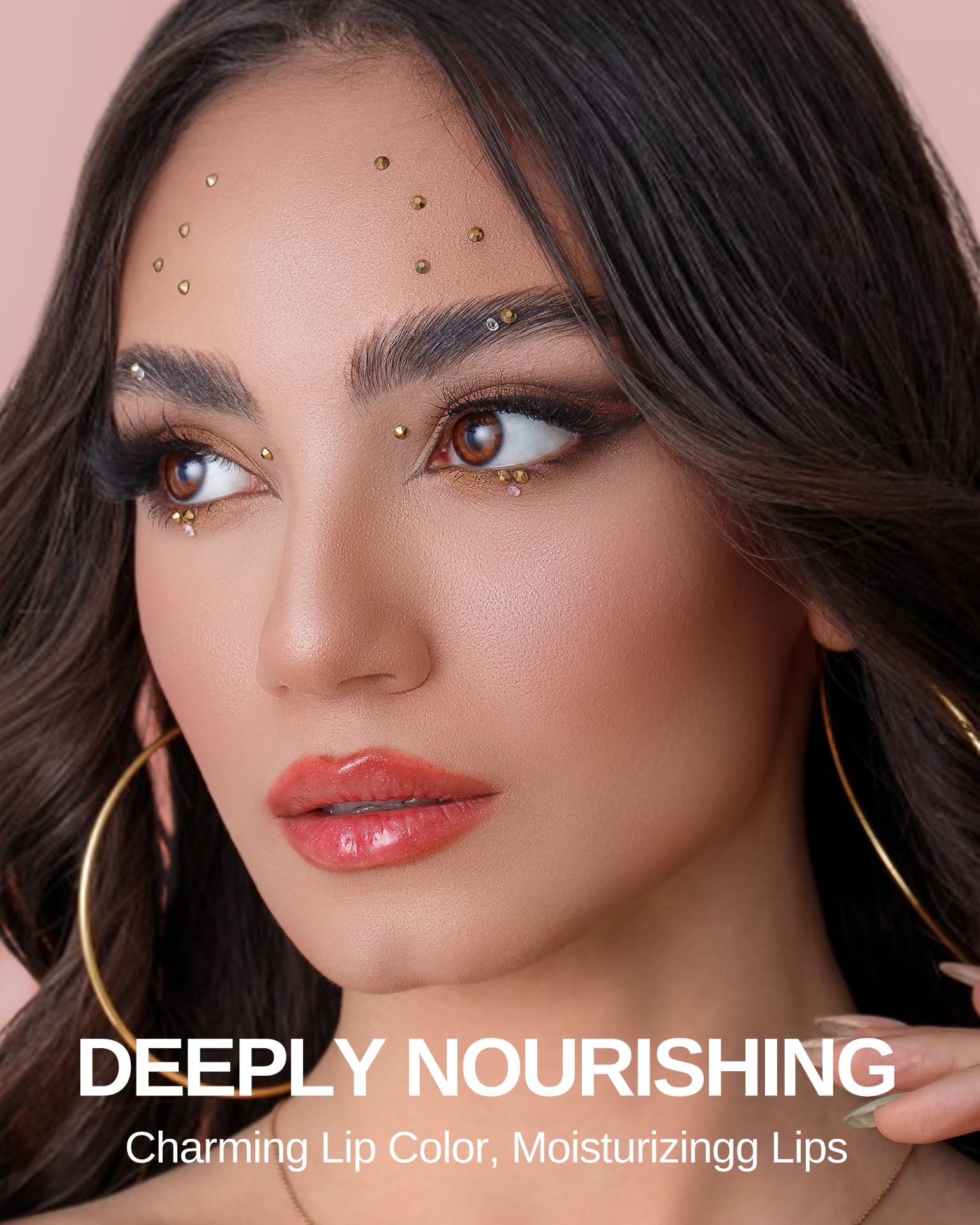 MAKI YIKA gloss applied on lips showing high-shine plumping benefit