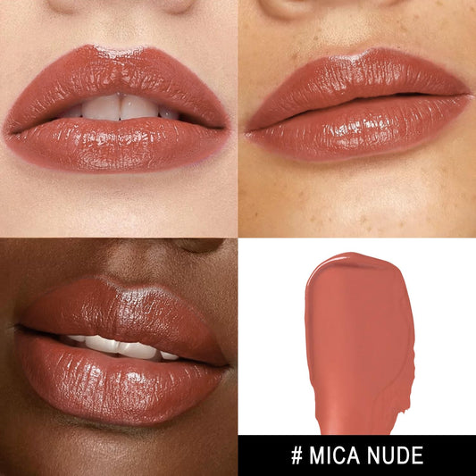 MAKI YIKA open lipstick texture close-up highlighting smooth hydrating formula