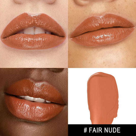 MAKI YIKA lipstick tube open revealing MA064 fair nude shade