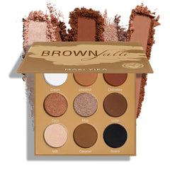 MAKI YIKA palette front view showing compact packaging and 9 shades for versatility