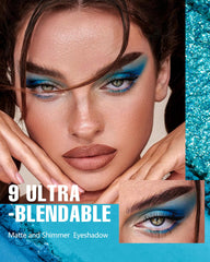 MAKI YIKA matte blue pan close-up showing smooth texture and blendability benefit