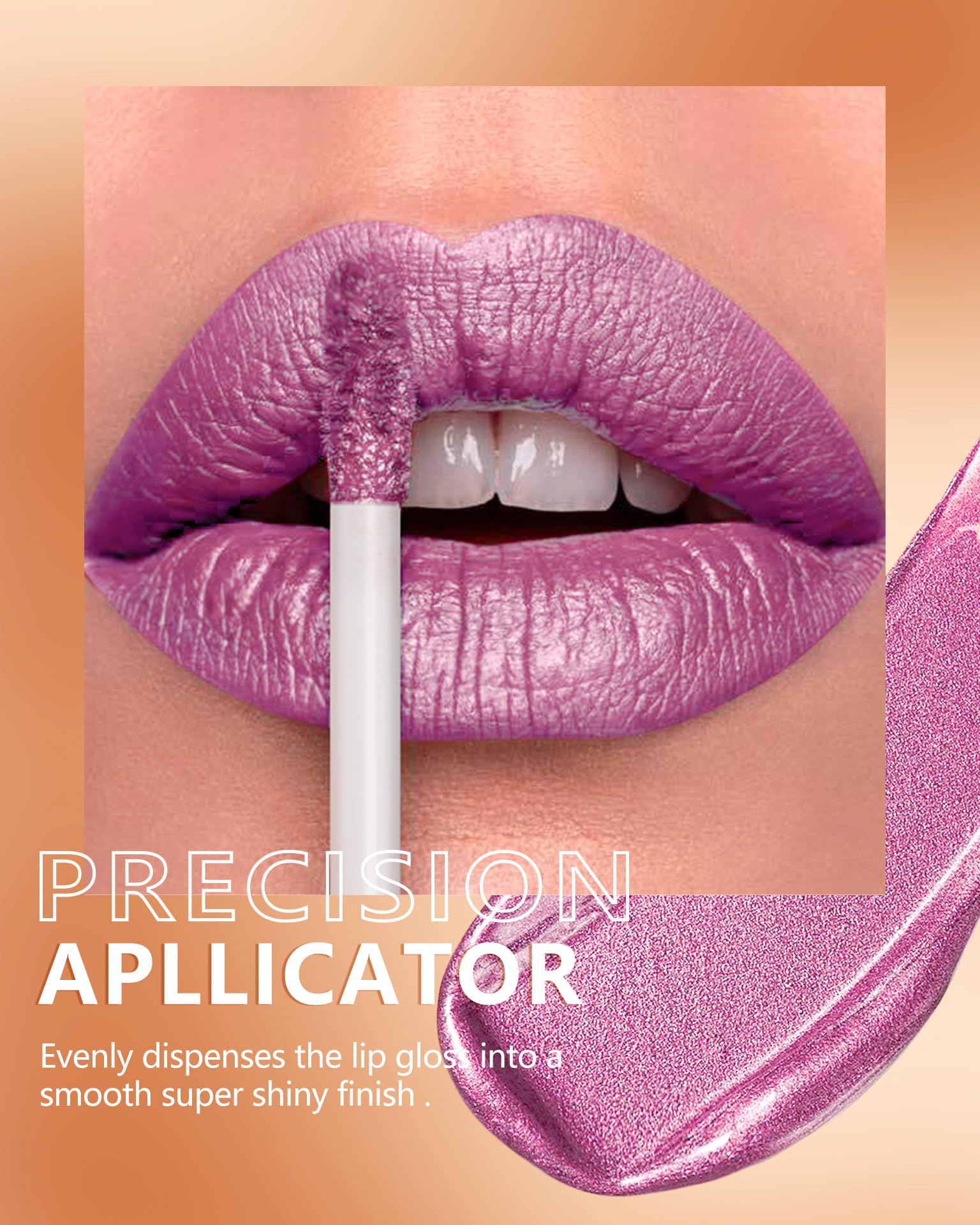 MAKI YIKA lip swatch on arm displaying vibrant pink metallic shine
