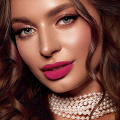 MAKI YIKA arm swatch displaying true rose pink pigment and buildable coverage